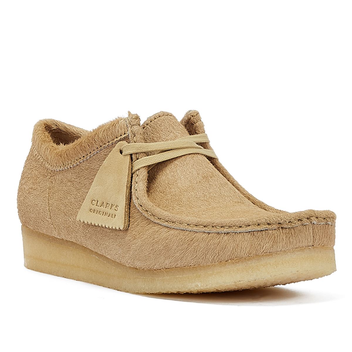Clarks Originals Wallabee Haar Auf Herren-Ahorn-Schnürschuhen