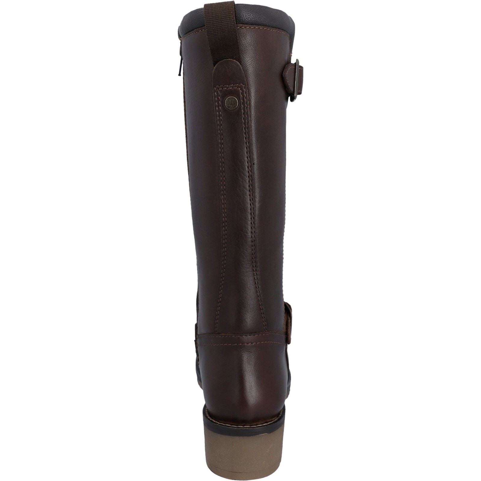 Hunter Skye Tall Leder Damen Braune Stiefel
