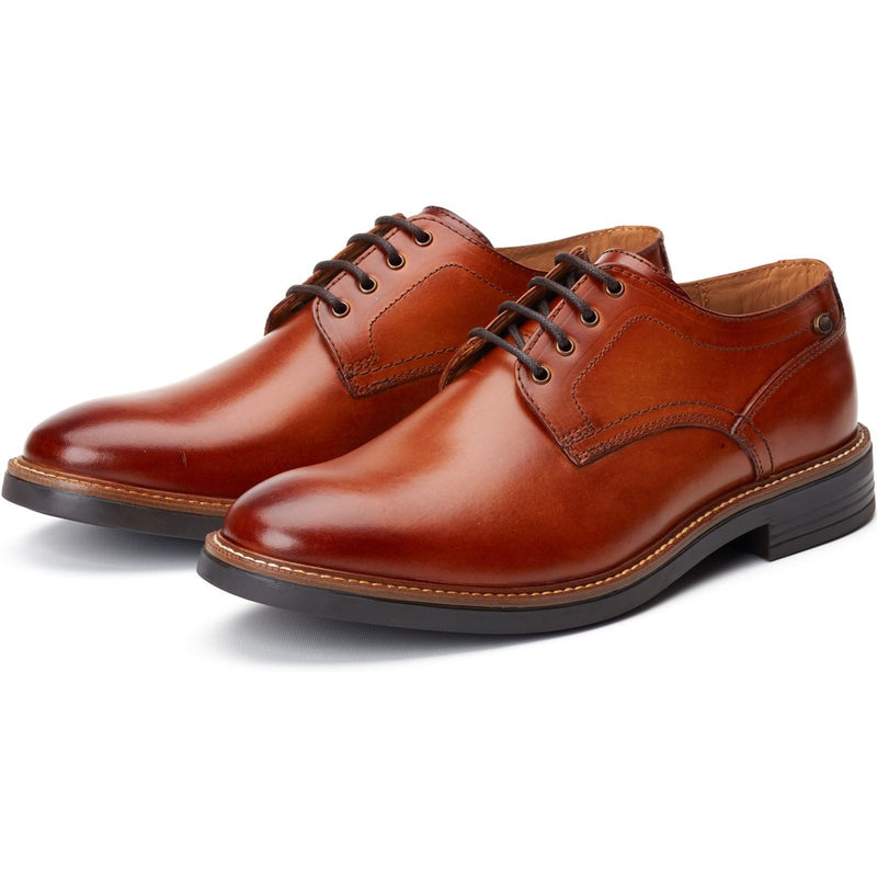 Base London Durham Leder Herren Schuhe In Verbranntem Tan Mit Schnürung