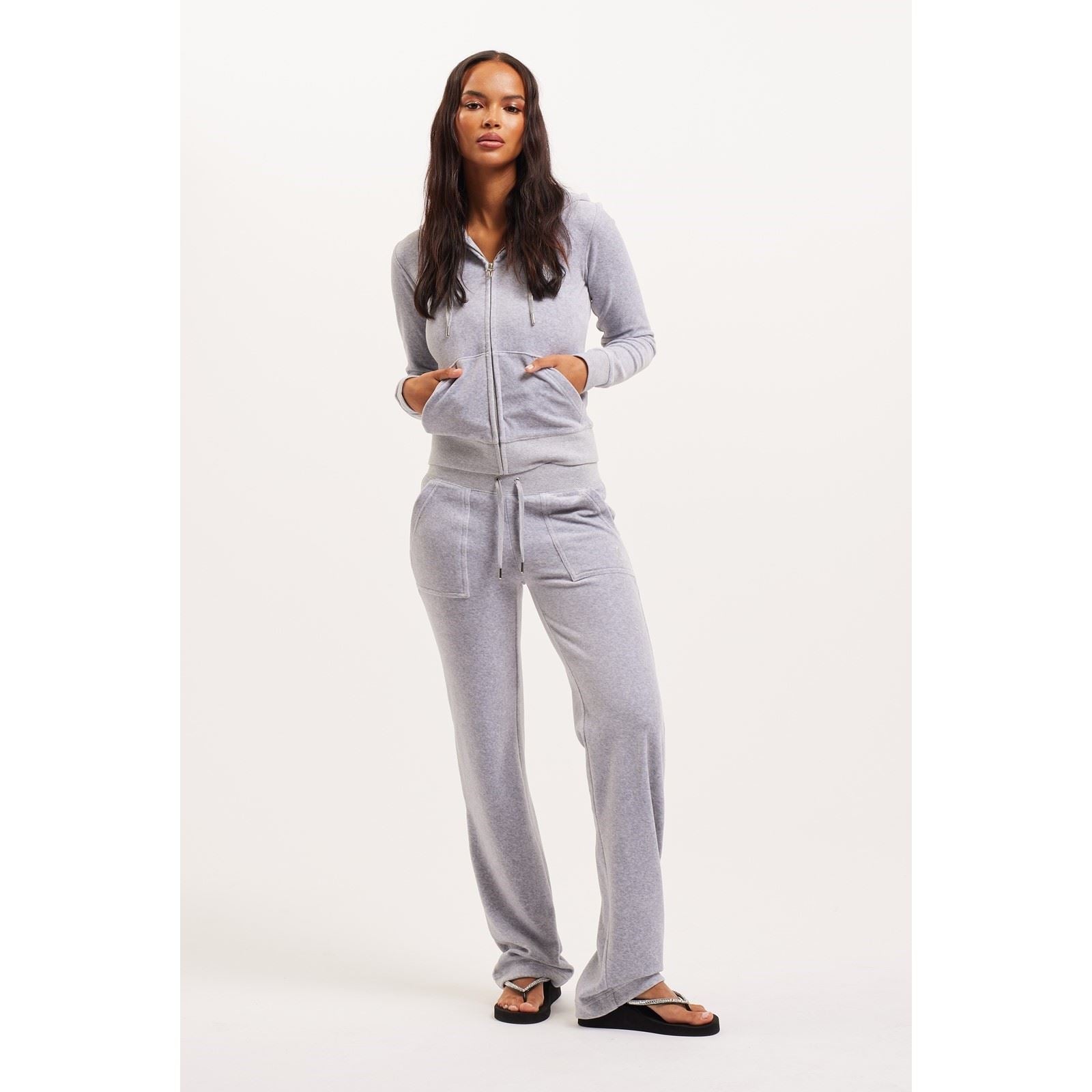 Juicy Couture Del Ray Pant Polyester Damen Silber Jogginghosen