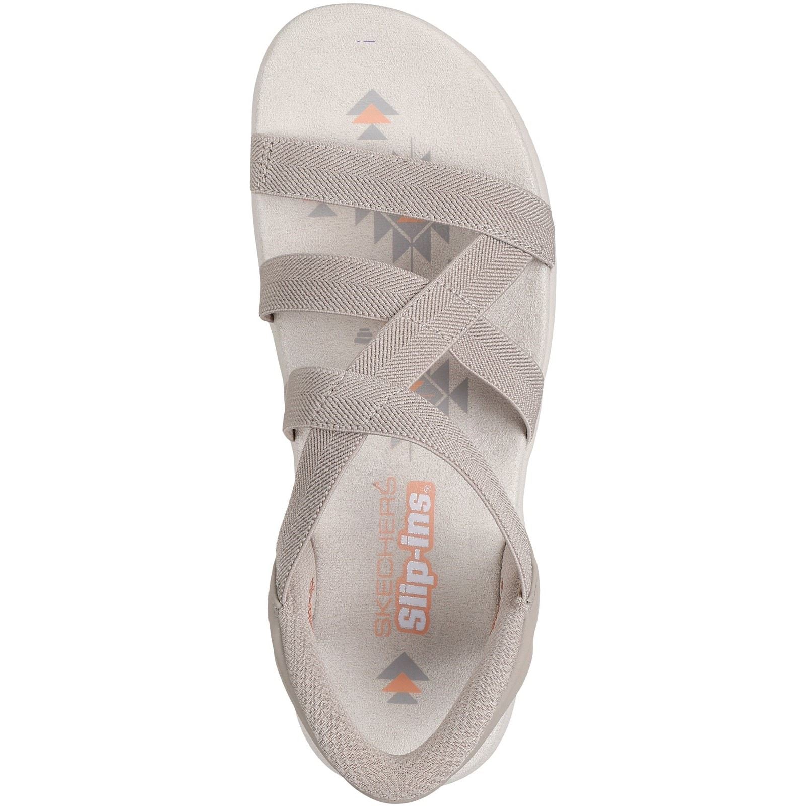 Skechers Reggae Slim - Stretch Flex Damen Taupe Sandalen