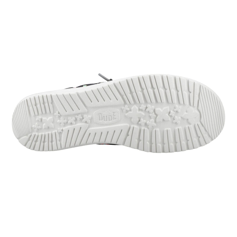 HEYDUDE Wally Funk Party Palm Baumwoll Herren Mokassin Schuhe In Schwarz/Mehrfarbig