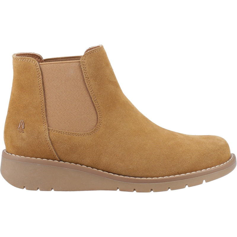 Hush Puppies Leonie Damen Wildleder Flache Chelsea Stiefel in Tan