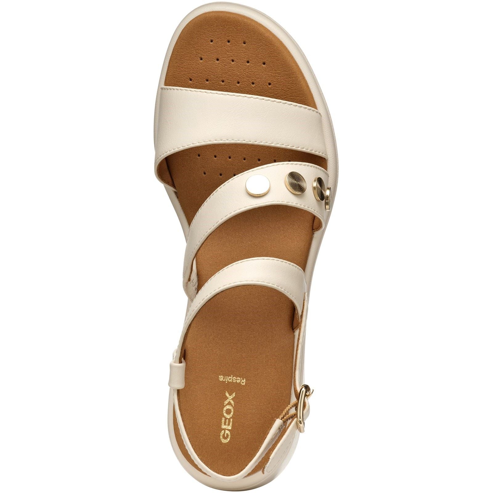 Geox D MELICONIA Synthetik Polyurethan Damen Papyrus Keilabsätze