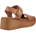 Hush Puppies Beatrix Wedge Damen Ledersandalen In Tan