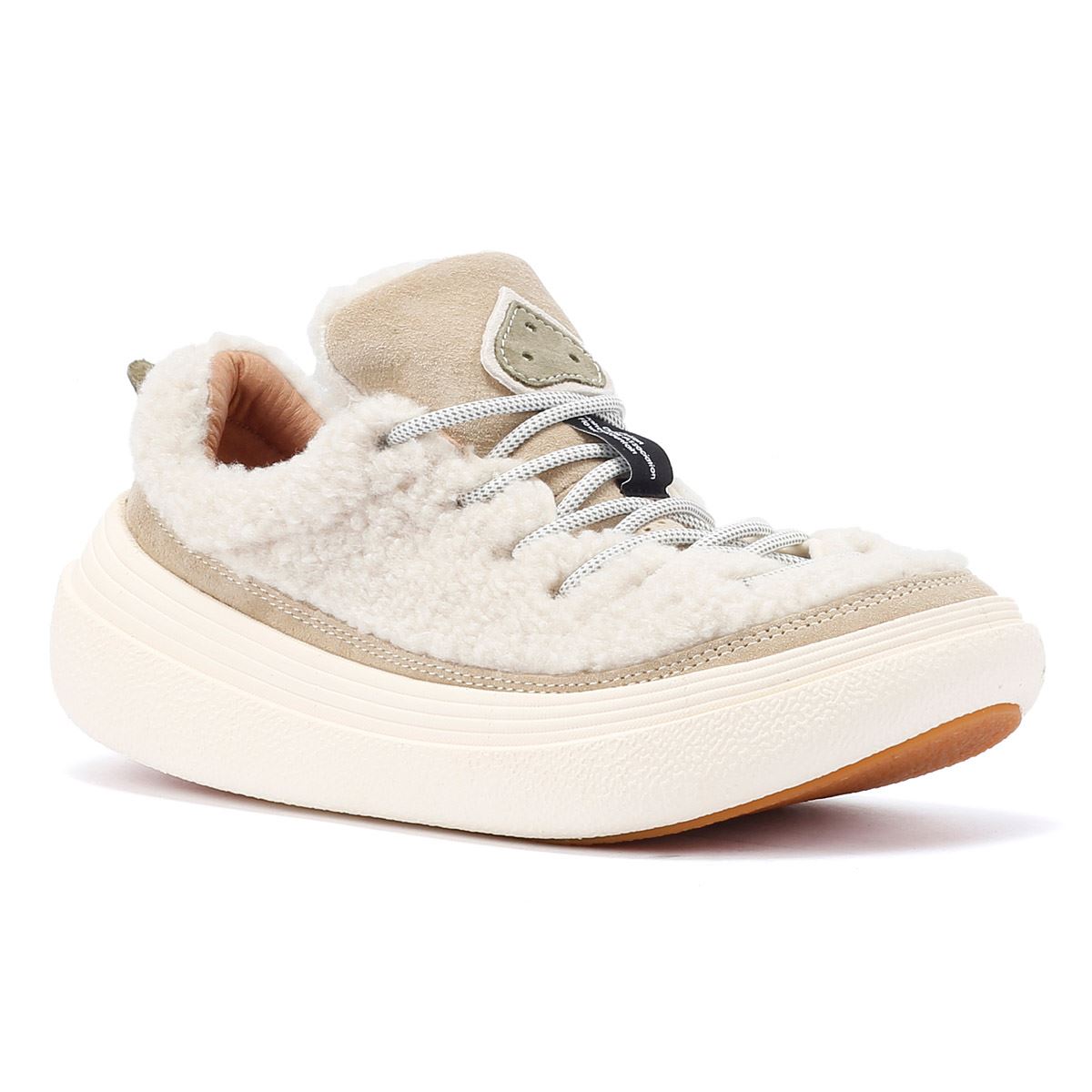 Flower Mountain Fami Teddy Wollmischung Weiße Sneakers