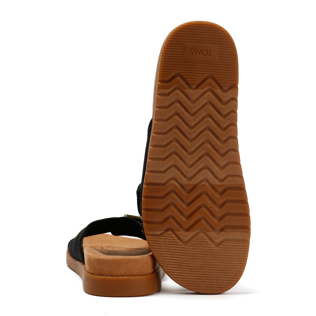 TOMS Marin Slide Canvas Damenschwarze Sandalen