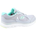 Skechers Flex Appeal 4.0 True Clarity Leder Damen Sneaker In Grau/Mehrfarbig