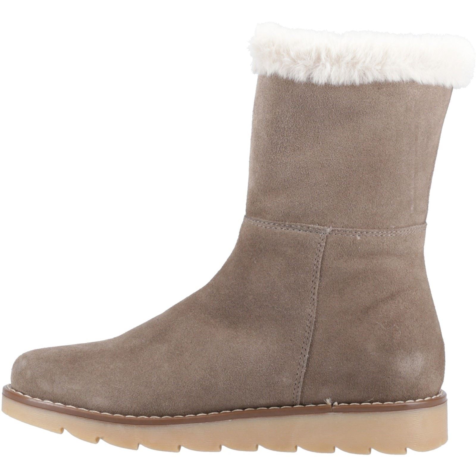 Hush Puppies Mary Wildleder Damen Stiefel In Taubengrau