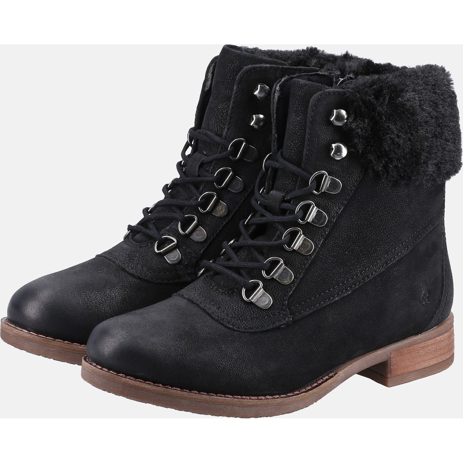 Hush Puppies Effie Damenstiefel Aus Kunstpelz In Schwarz