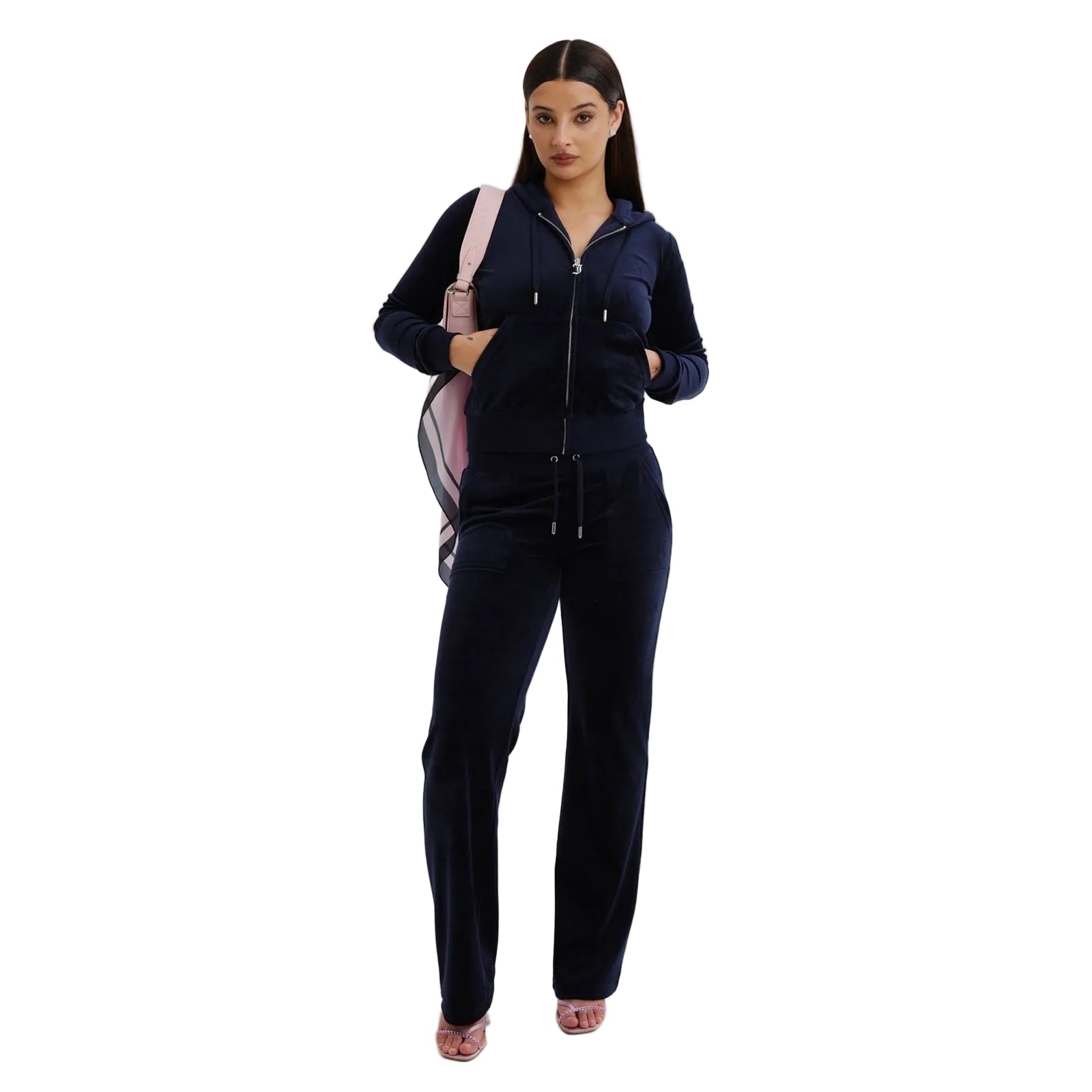 Juicy Couture Del Ray Polyester Damen Blaue Jogginghosen