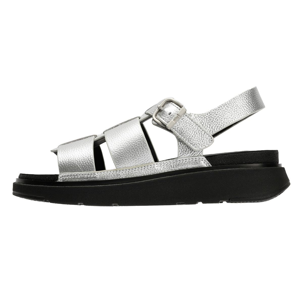 FitFlop GEN-FF Fisherman Leder Damen Silber Sandalen