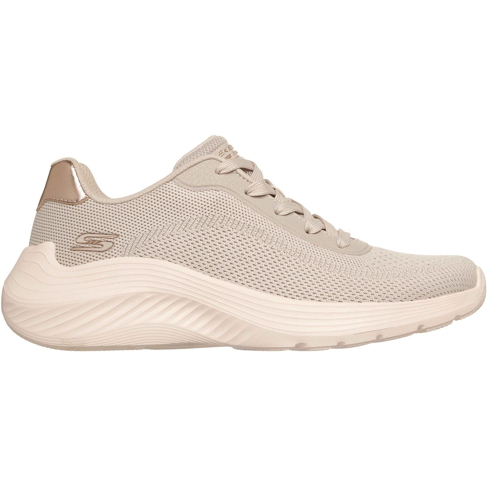 Skechers Bobs Squad Waves Current Look Textil Damen Sneaker In Cremefarben