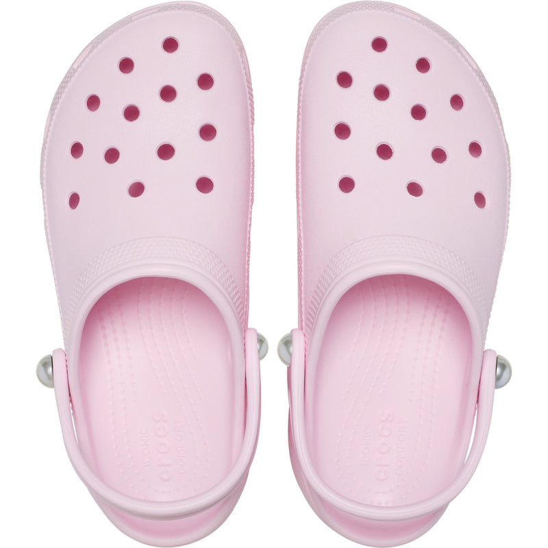 Crocs Classic Platform Damen Pantoletten Aus Rosafarbenem Thermoplast