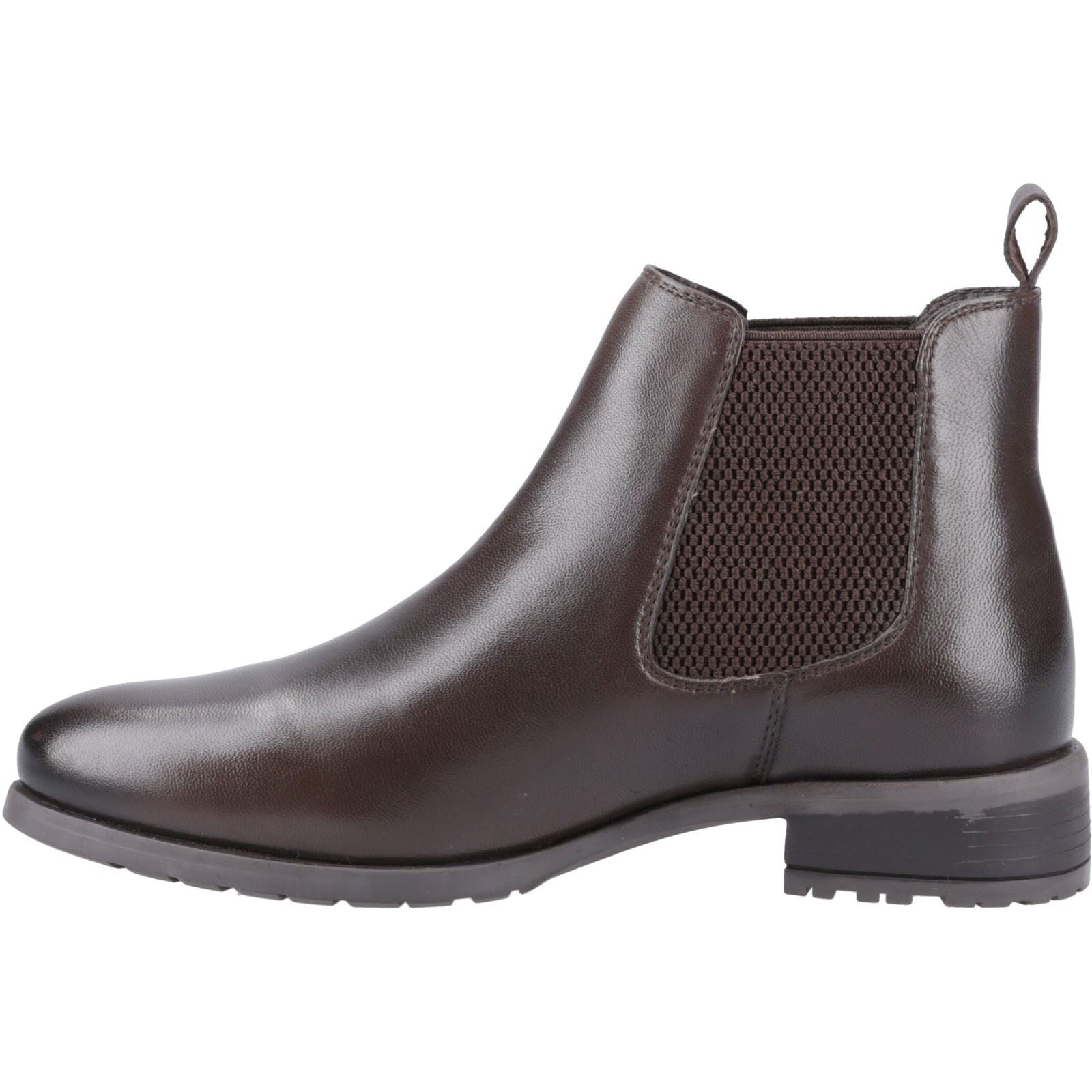 Hush Puppies Sammie Damen Chelsea Stiefel aus Braunem Leder