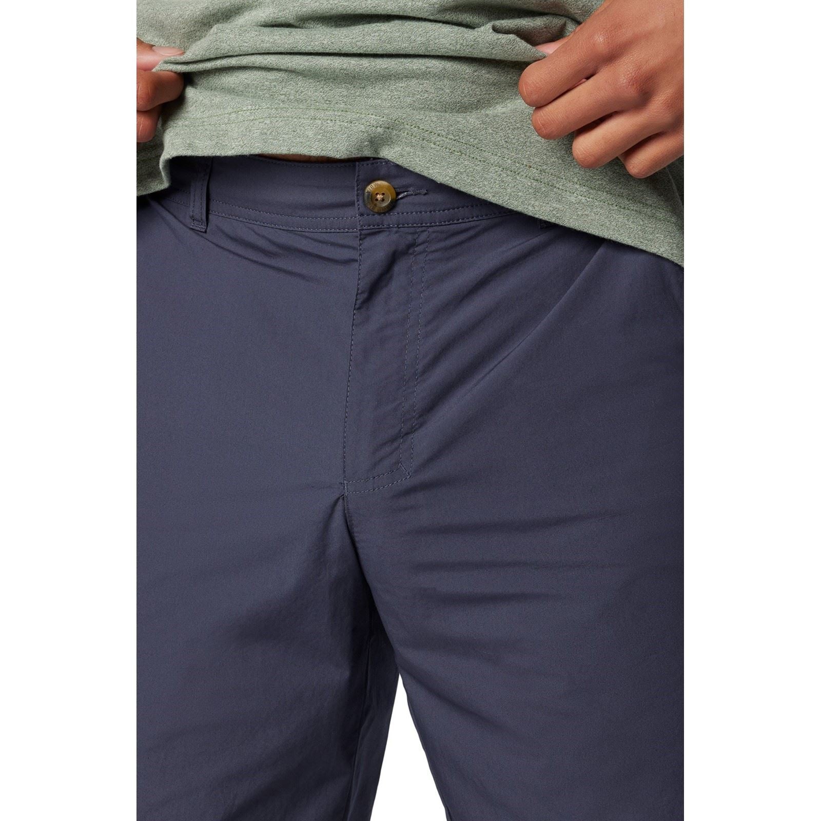 Columbia Washed Out Baumwoll Männer Kurze Blaue Shorts Bis Zum Knie