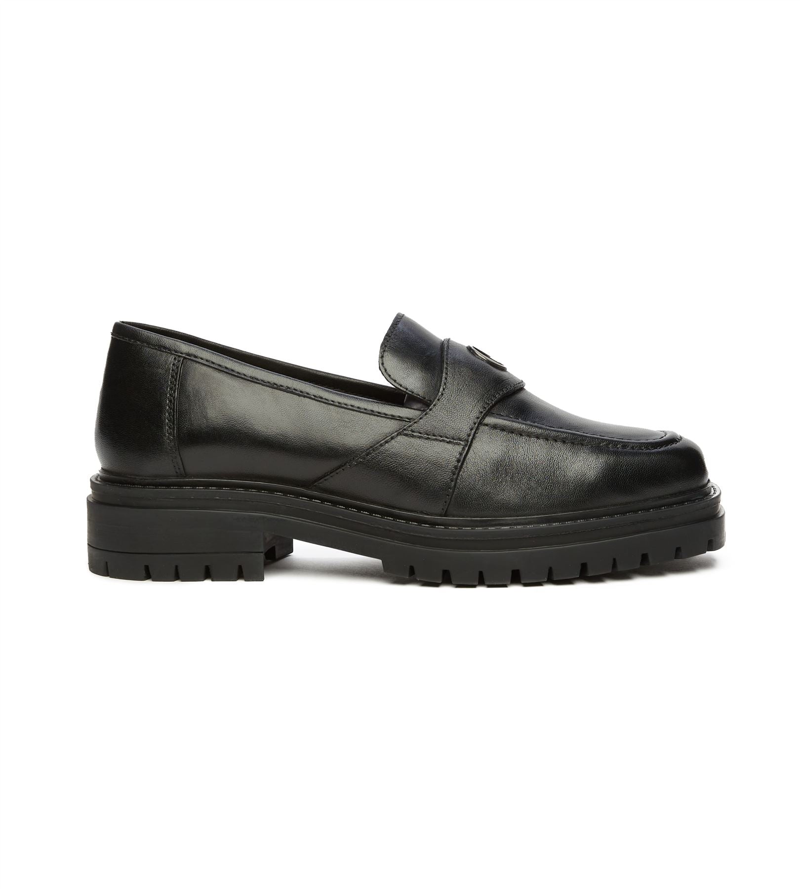 Osprey London The Greenwich Leder Damen Schwarze Slipper