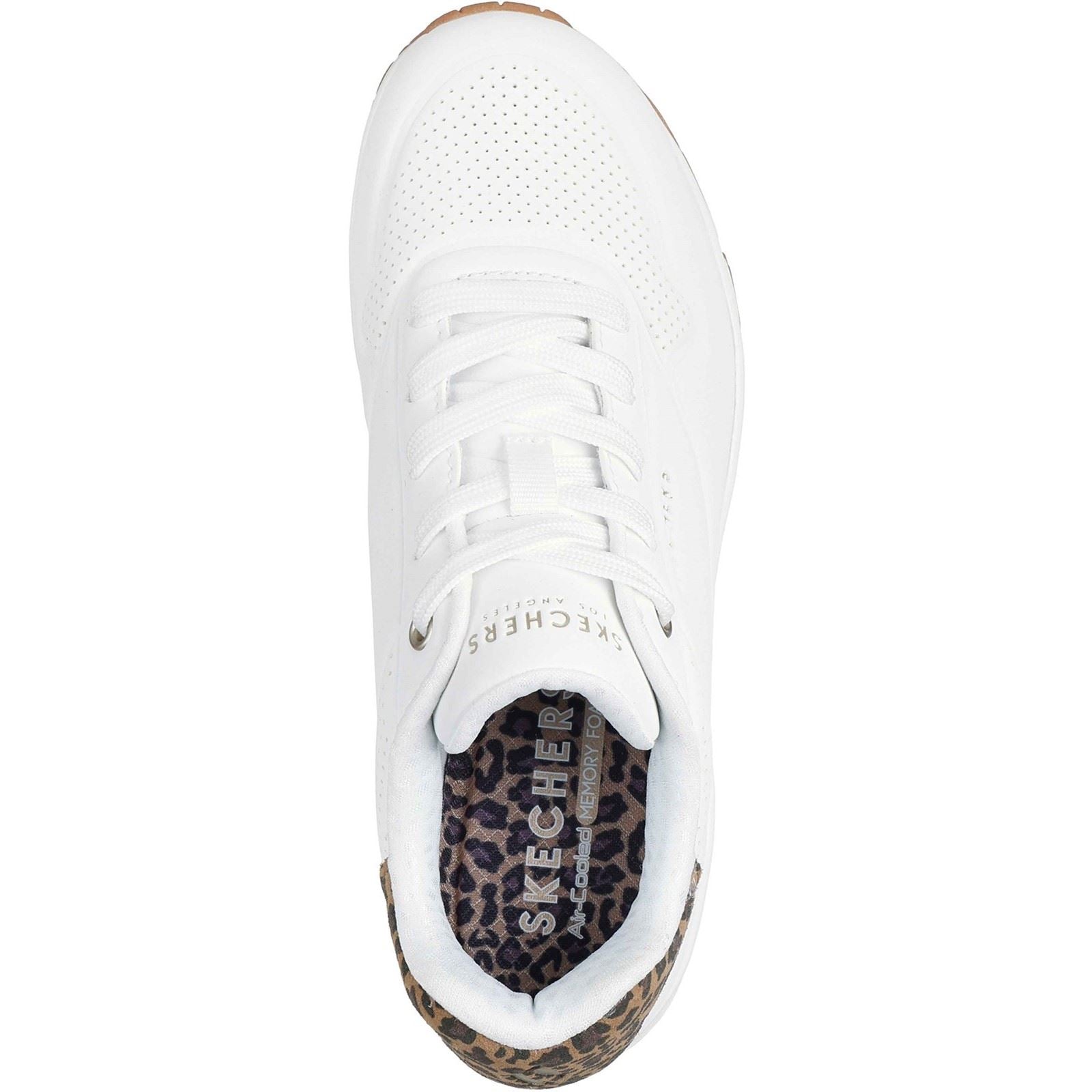 Skechers UNO - Jungle Nite Polyurethan Damen Weiß/Leopard Sneaker