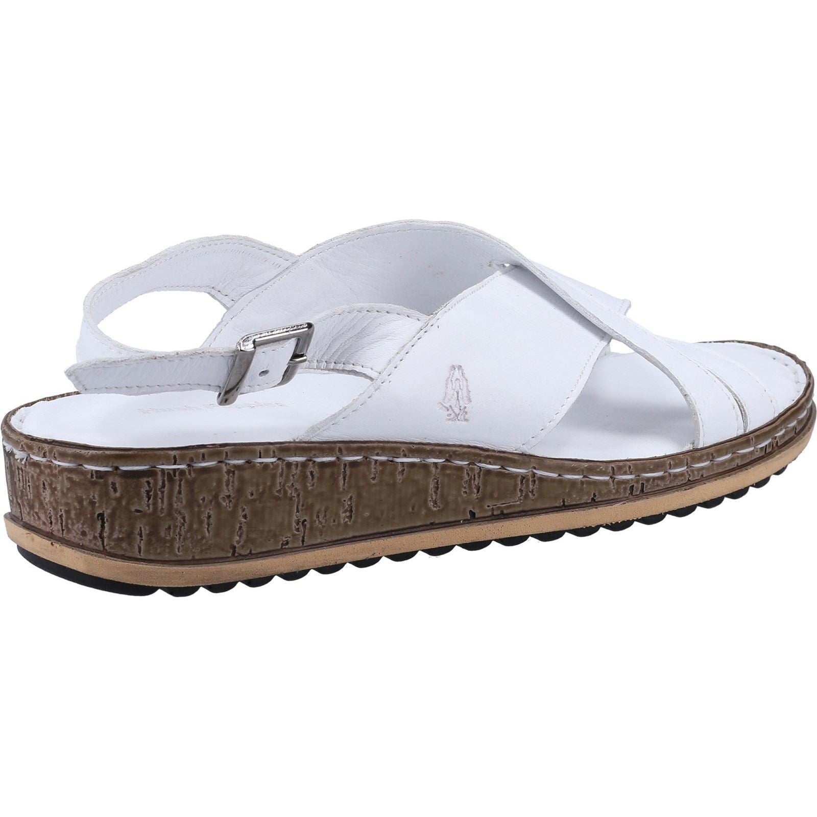 Hush Puppies Elena Leder Damen Keilabsatz Weiß