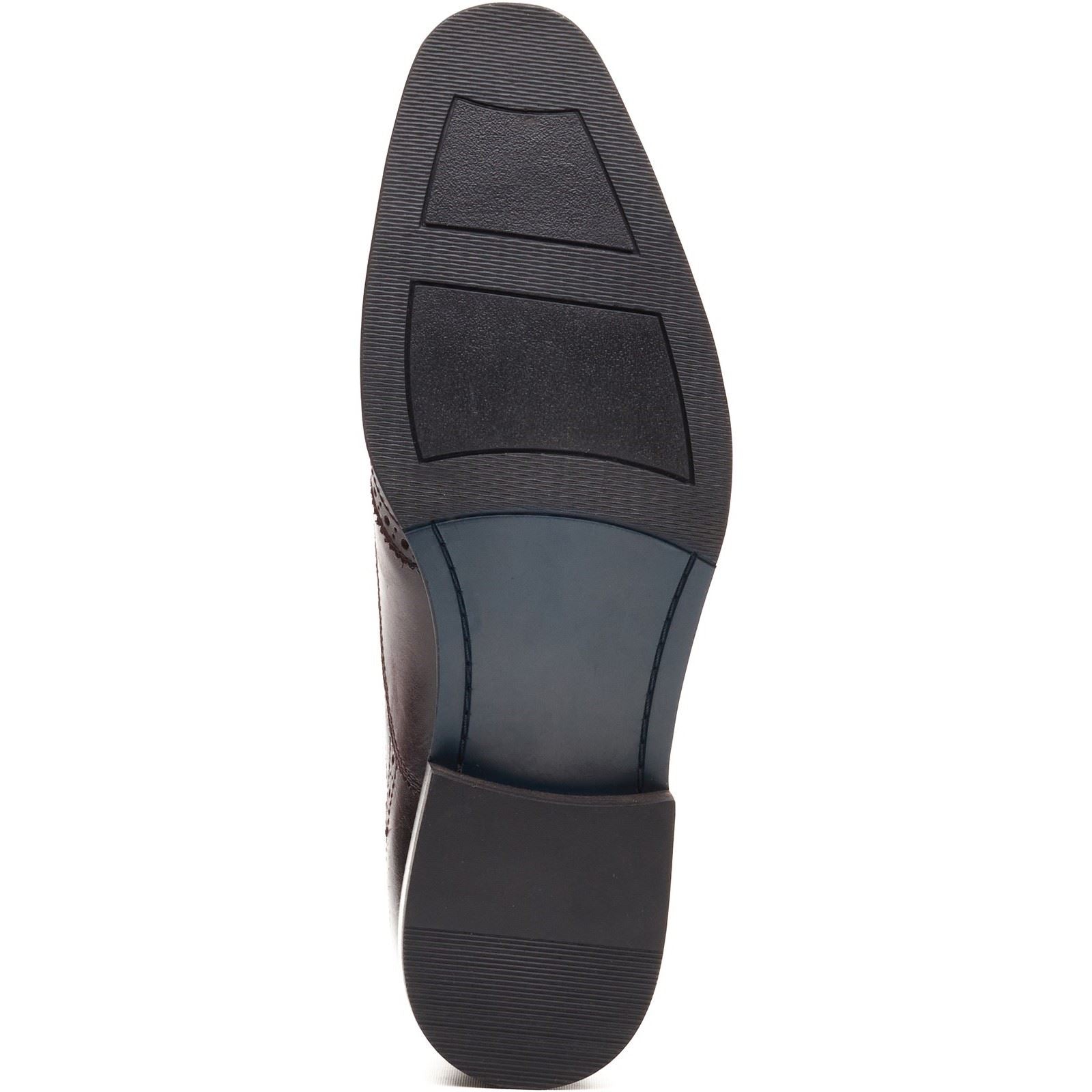 Base London Steeple Brogue Leder Herren Burnt Brown Brogues Schuhe