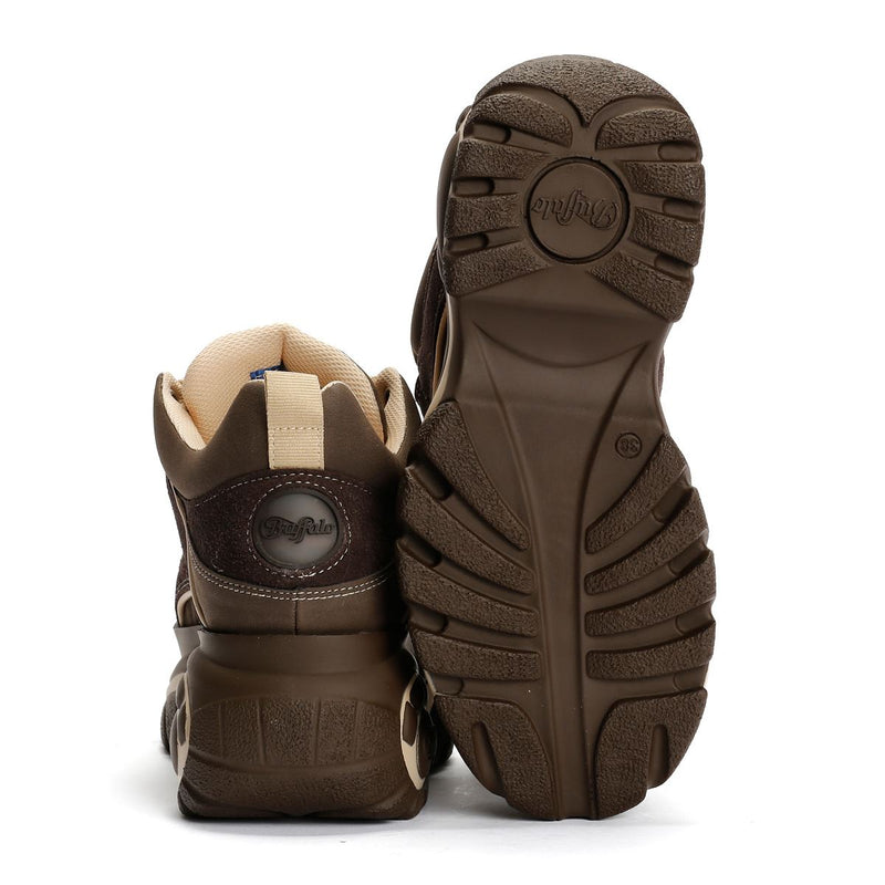 Buffalo 1339-14 Damen Sneaker Aus Braunem Leder