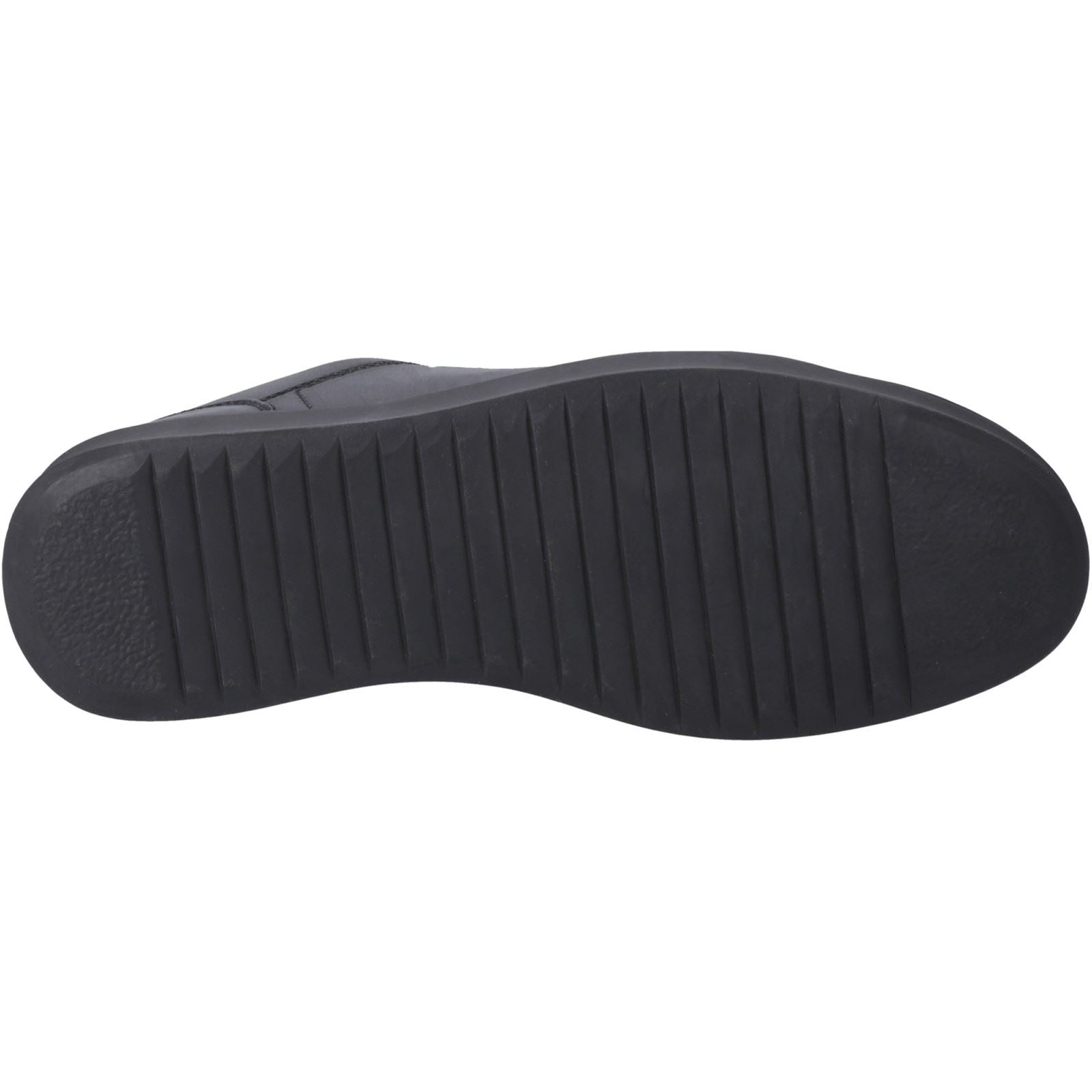 Hush Puppies Madden Herren Schwarz Leder Sneaker
