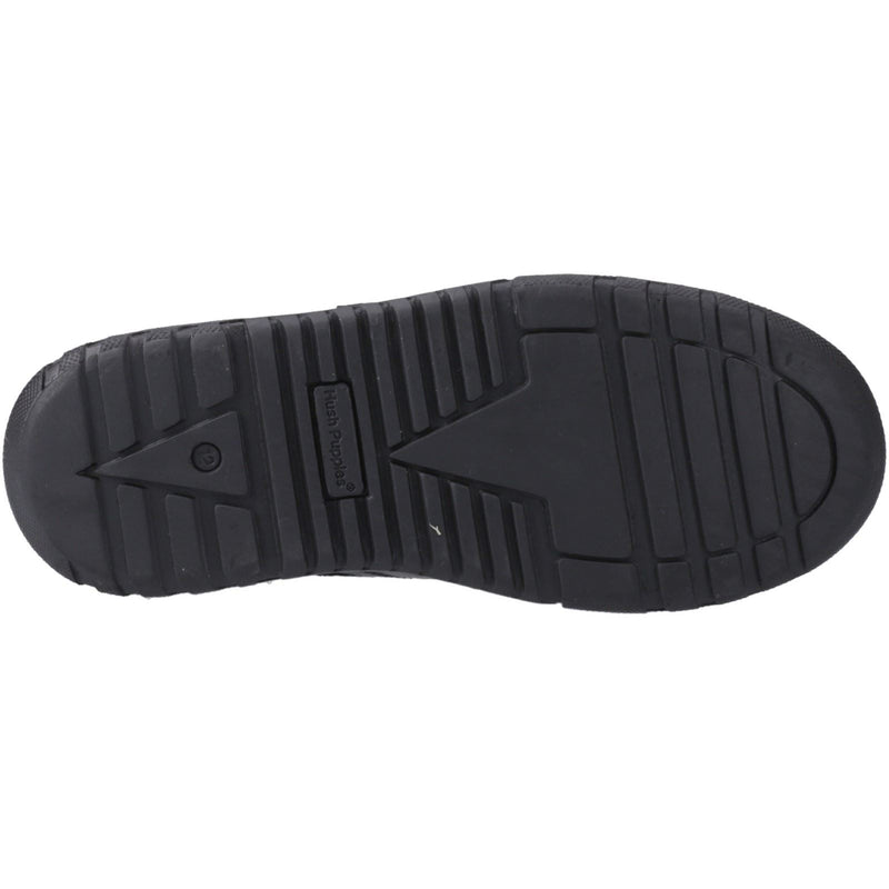 Hush Puppies Sutton Bungee Die Schwarzen Schnürschuhe Für Jungen Aus Leder