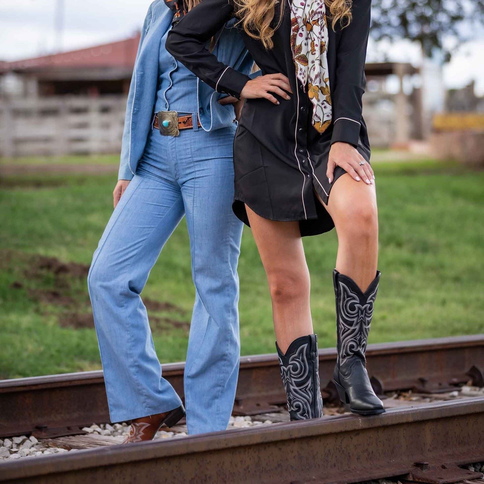 Durango Crush Damen Stiefel Aus Kunstleder In Schwarz
