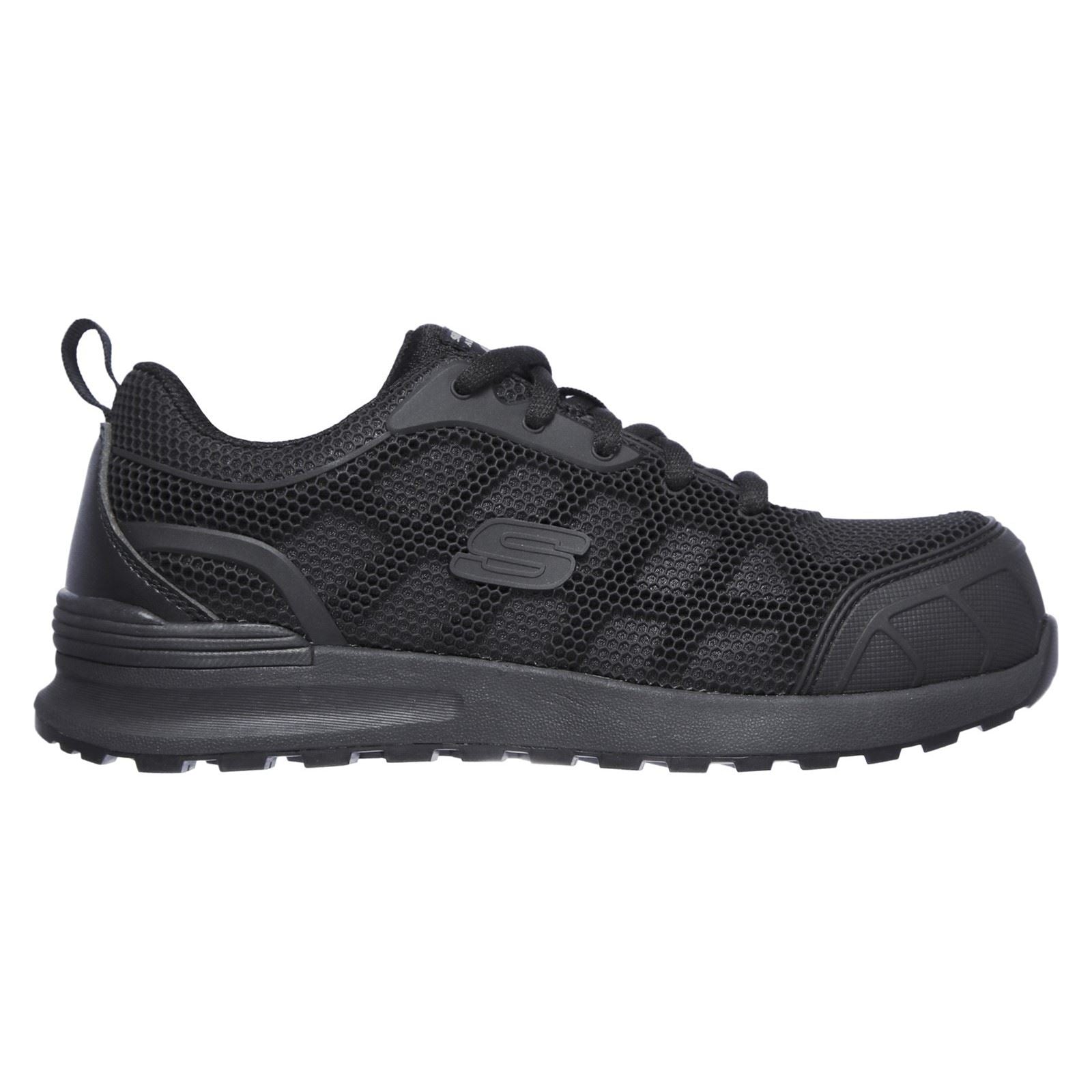 Skechers Workwear Bulklin Ayak Nylon Damen Schwarz/Schwarz Sicherheitssneaker