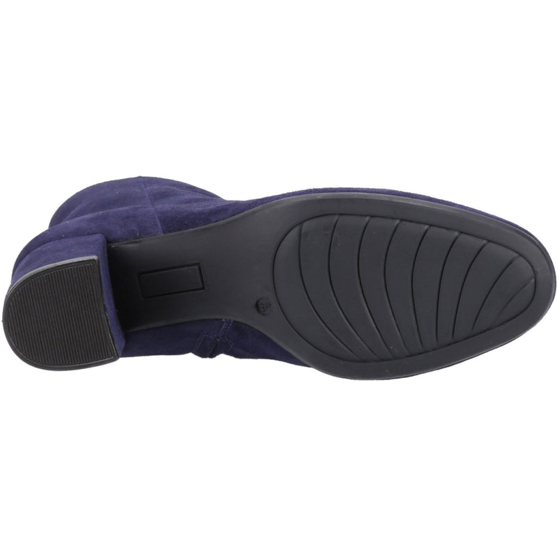 Hush Puppies Octavia Damen Wildleder Navy Stiefeletten mit Absatz