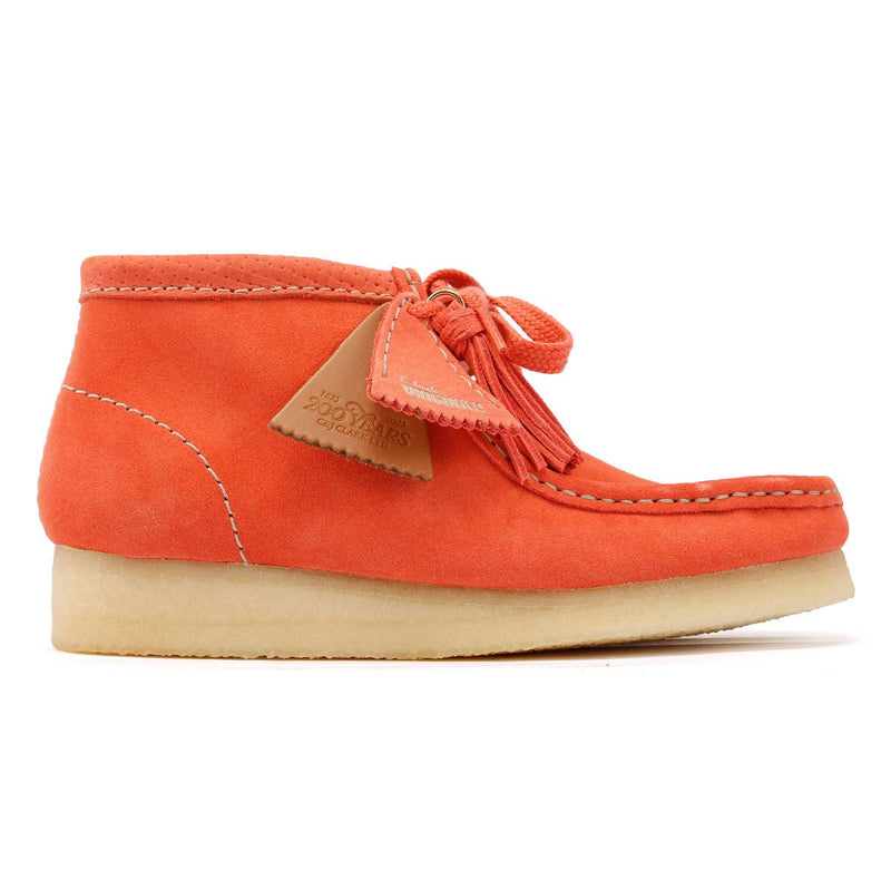 Clarks Originals Wallabee Wildleder Damen Stiefel In Orange