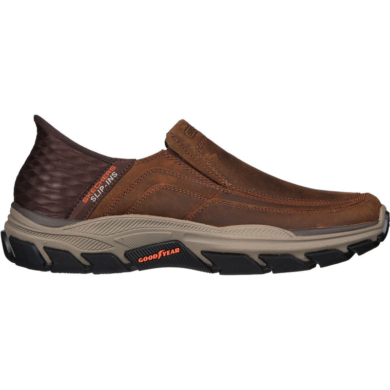 Skechers Respected Elgin Herren Mokassins Aus Dunkelbraunem Leder