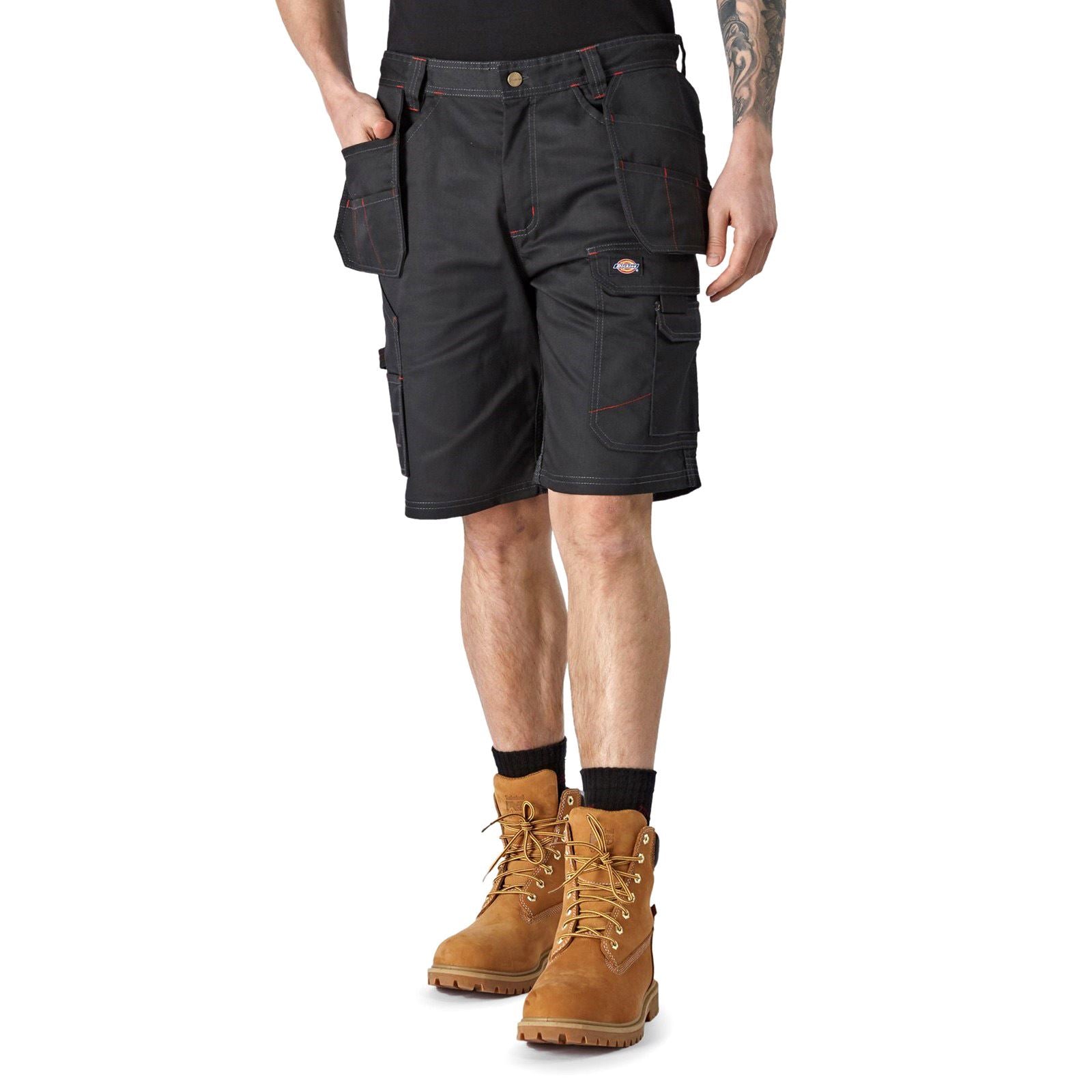 Dickies Redhawk Pro Work Polyester Herren Schwarze Arbeitskurze