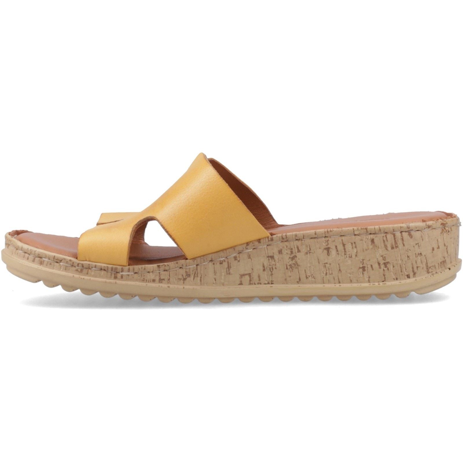 Hush Puppies Eloise Leder Frauen Senfgelbe Sandalen