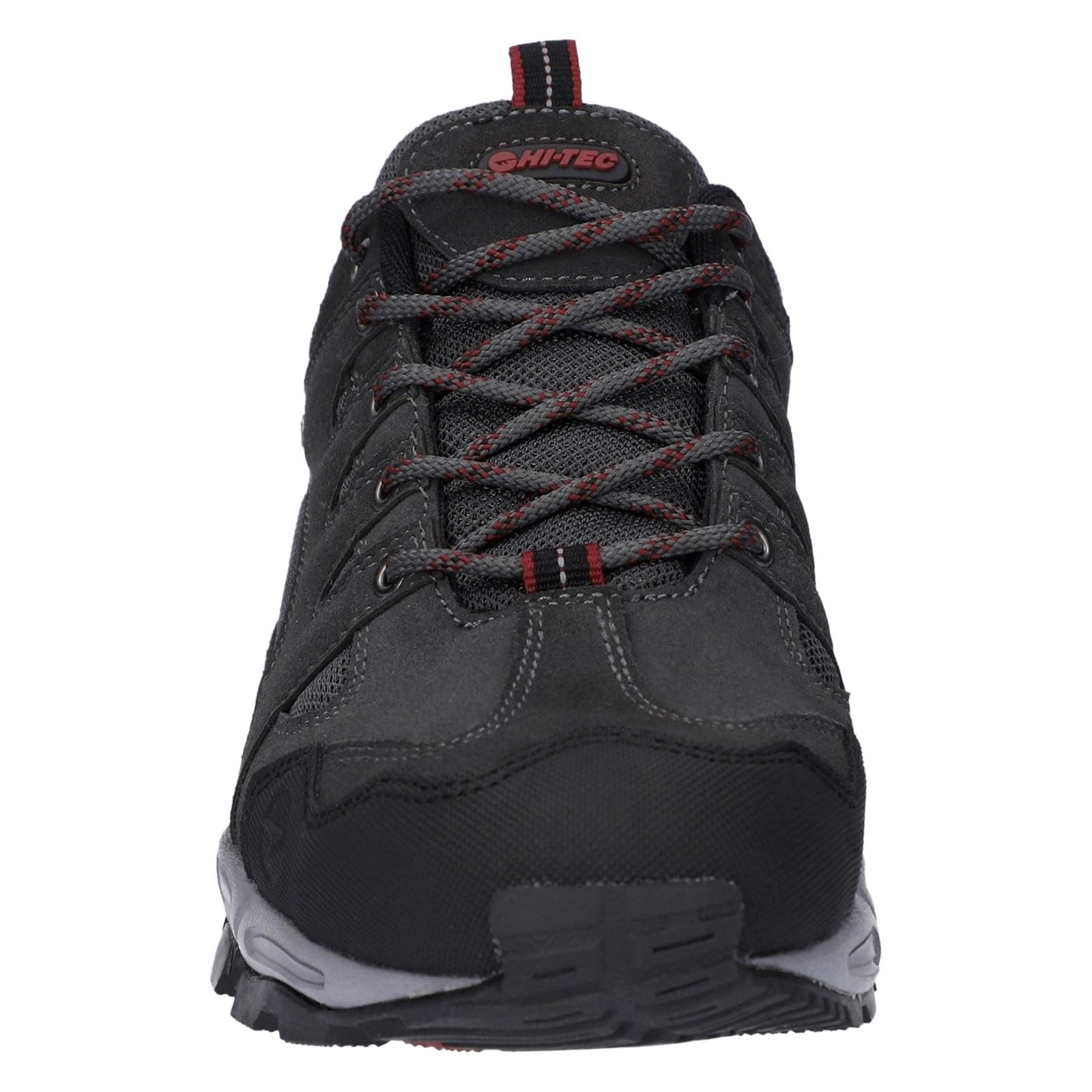 Hi-Tec Auckland Lite Herren Wanderschuhe Aus Leder In Graphitgrau/Dunkelrot