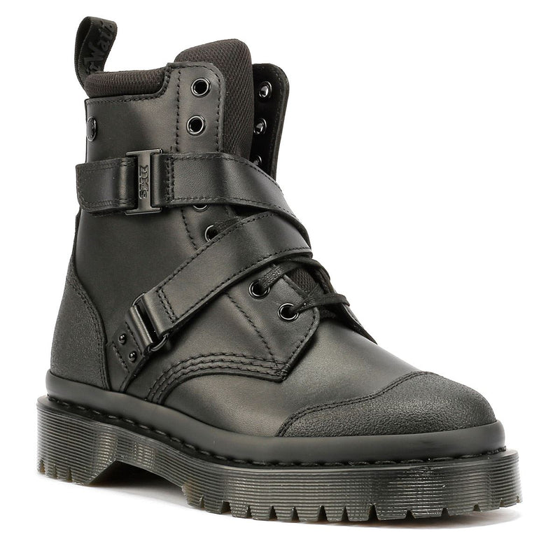 Dr. Martens 1460 Bex Tech Damen Schwarze Farbe Lederstiefel