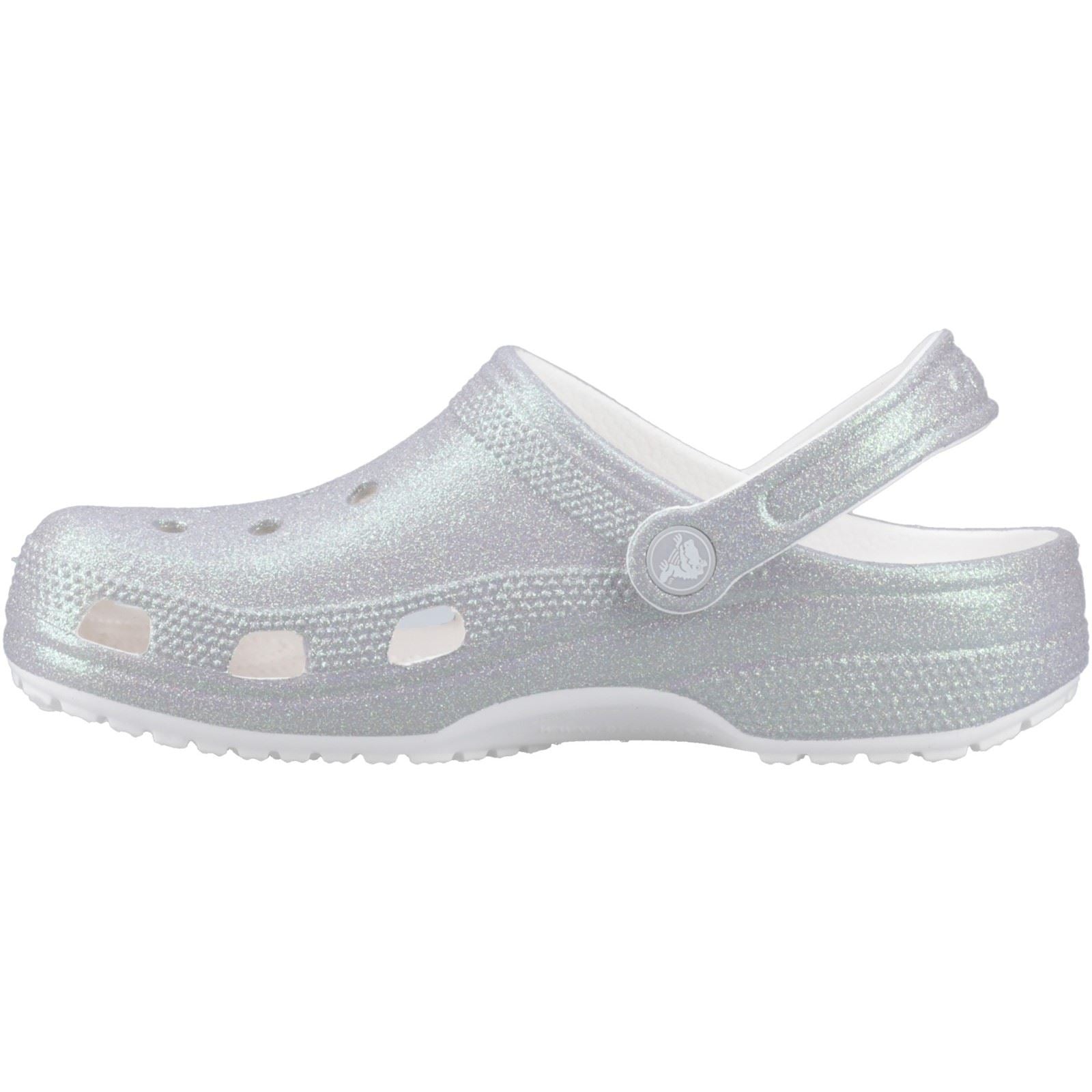 Crocs Classic Glitter Eva Damen Weiße Clogs