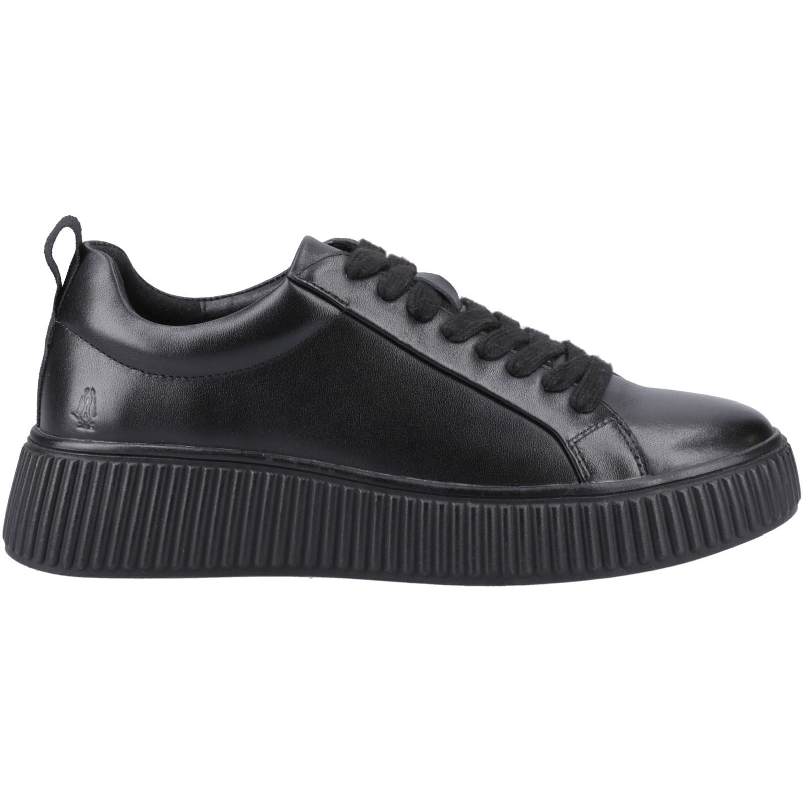 Hush Puppies Harlow Damen Sneaker aus schwarzem Leder