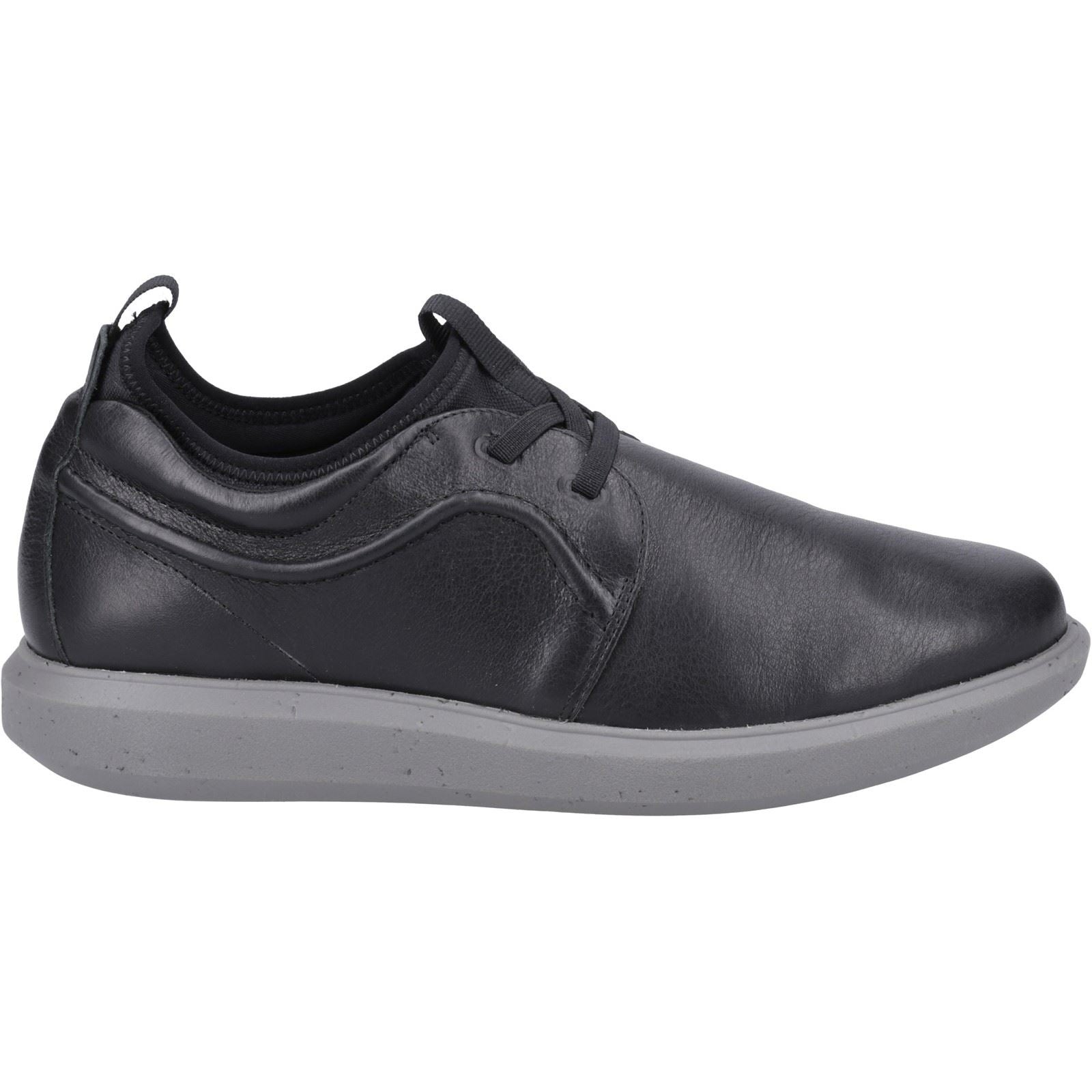 Hush Puppies Niles Leder Herren Schwarz Schnürschuhe
