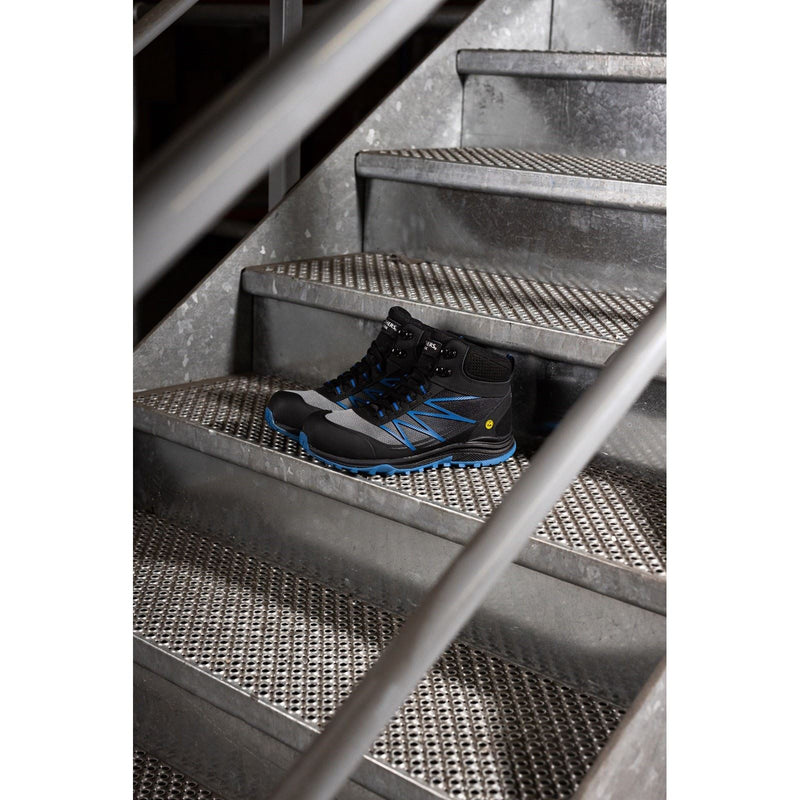 Skechers Workwear Puxal Firmle Leder Herren Schwarz/Blaue Sicherheitsschuhe