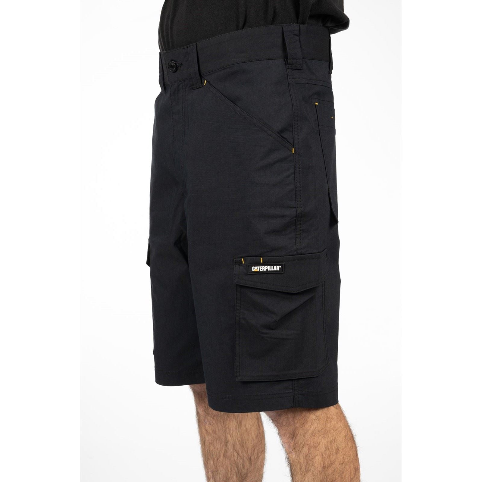 Caterpillar Nexus Stretch Baumwoll Arbeits Shorts Für Herren In Schwarz
