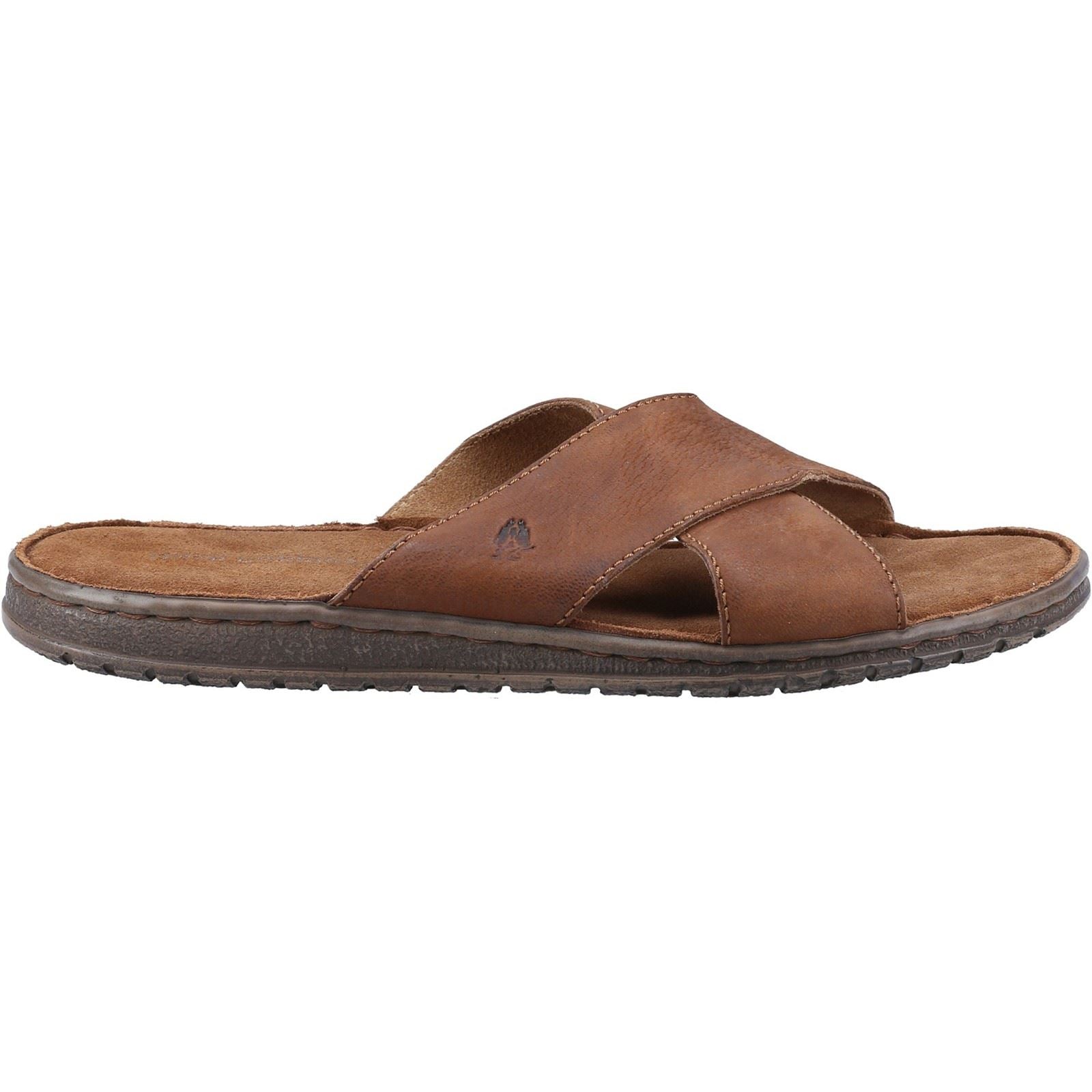 Hush Puppies Nile Cross Over Leder Herren Braune Sandalen