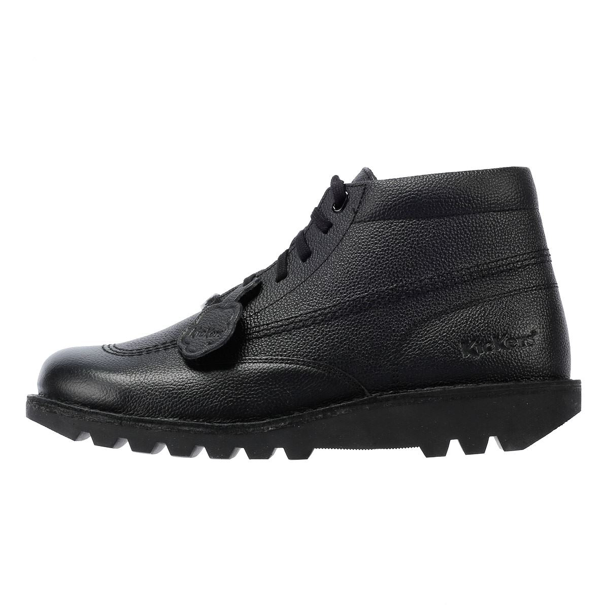 Kickers Kick Hi Tumble Leder Schwarze Stiefel