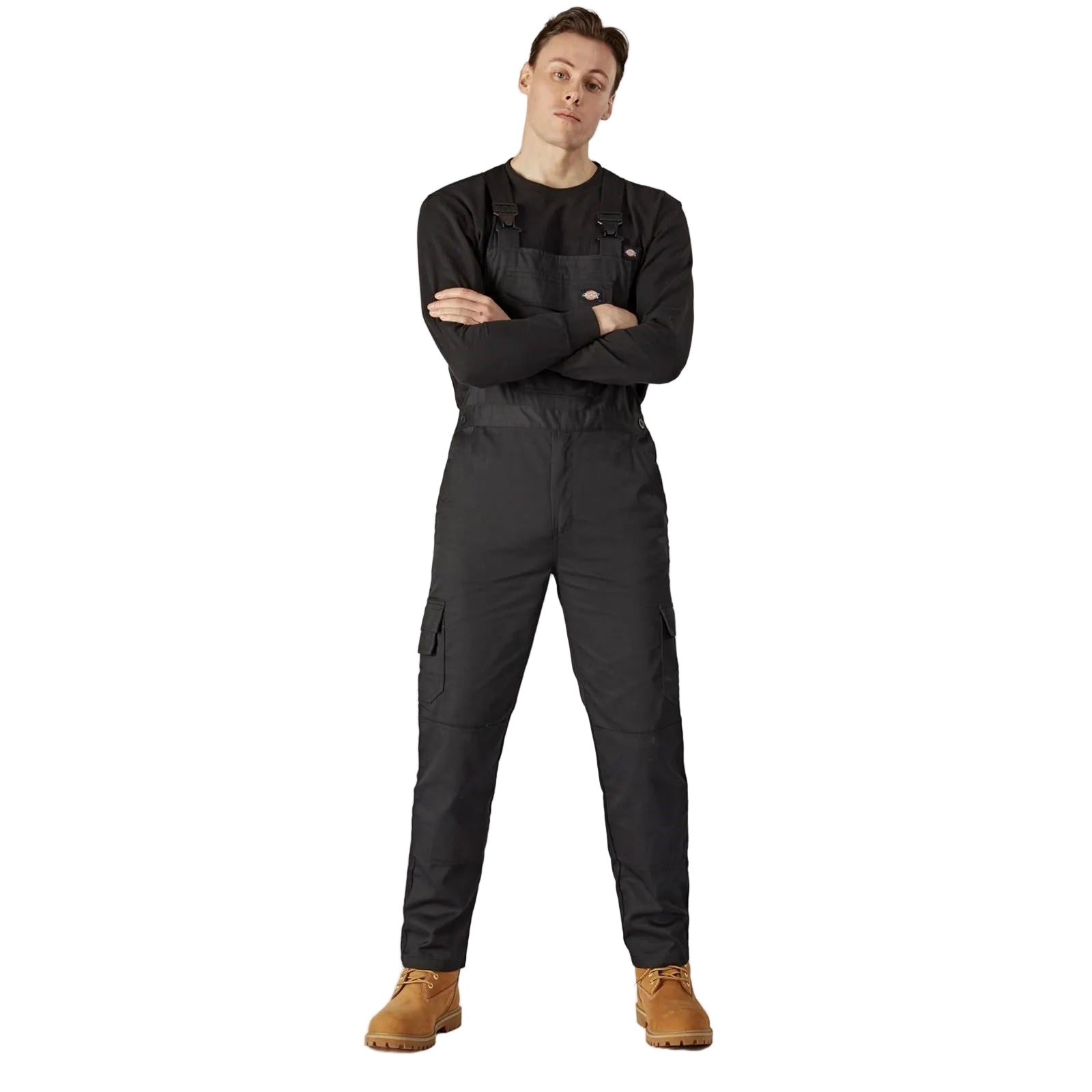 Dickies Everyday Bib and Brace Polyester Herren Schwarzer Arbeitsoverall