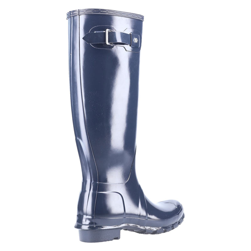 Hunter Original Tall Gloss Gummistiefel Für Damen In Marineblau