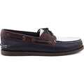 Sperry Authentic Original 2 Eye Herren Bootsschuhe Aus Leder In Marineblau/Weiß/Braun