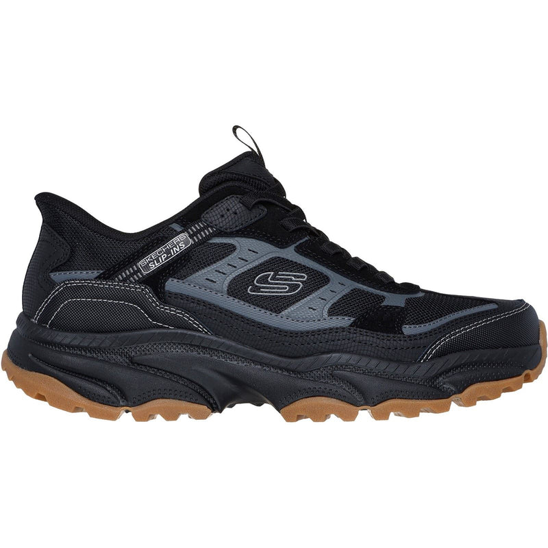 Skechers Vigor AT Leder Herren Schwarze Wanderschuhe