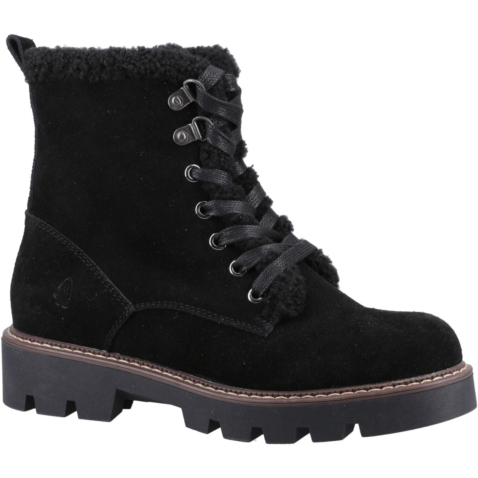 Hush Puppies Aurelia Wildlederschwarze Damenstiefel