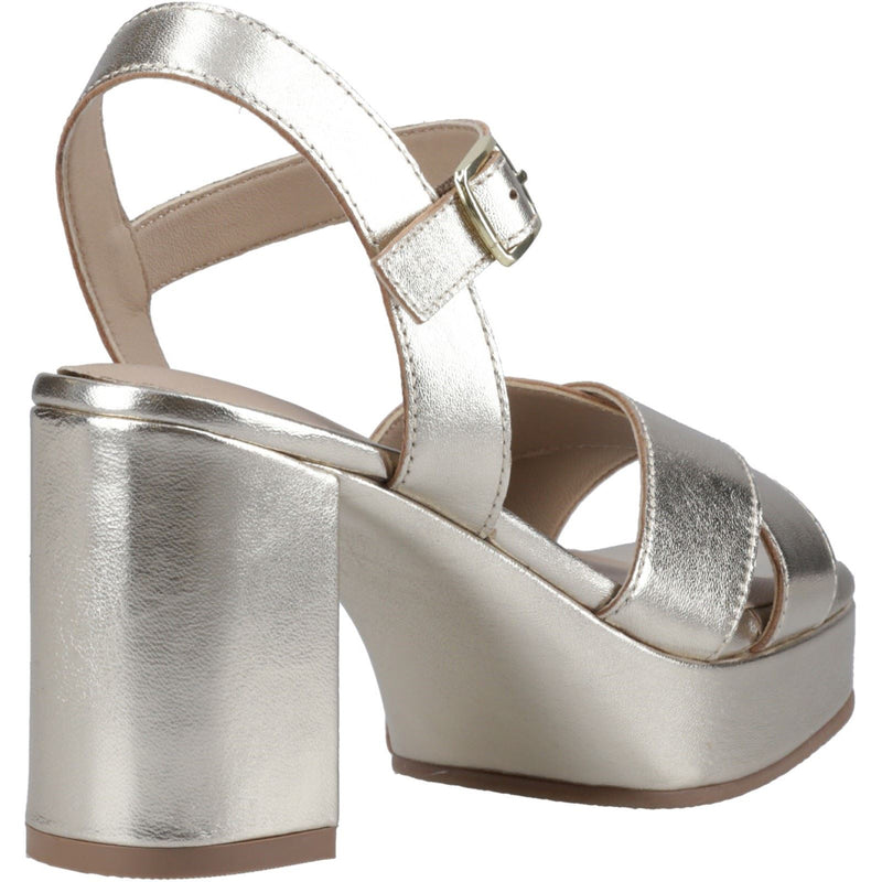 Hush Puppies Ophelia Leather Heel Damen Sandalen aus Wildleder in Gold