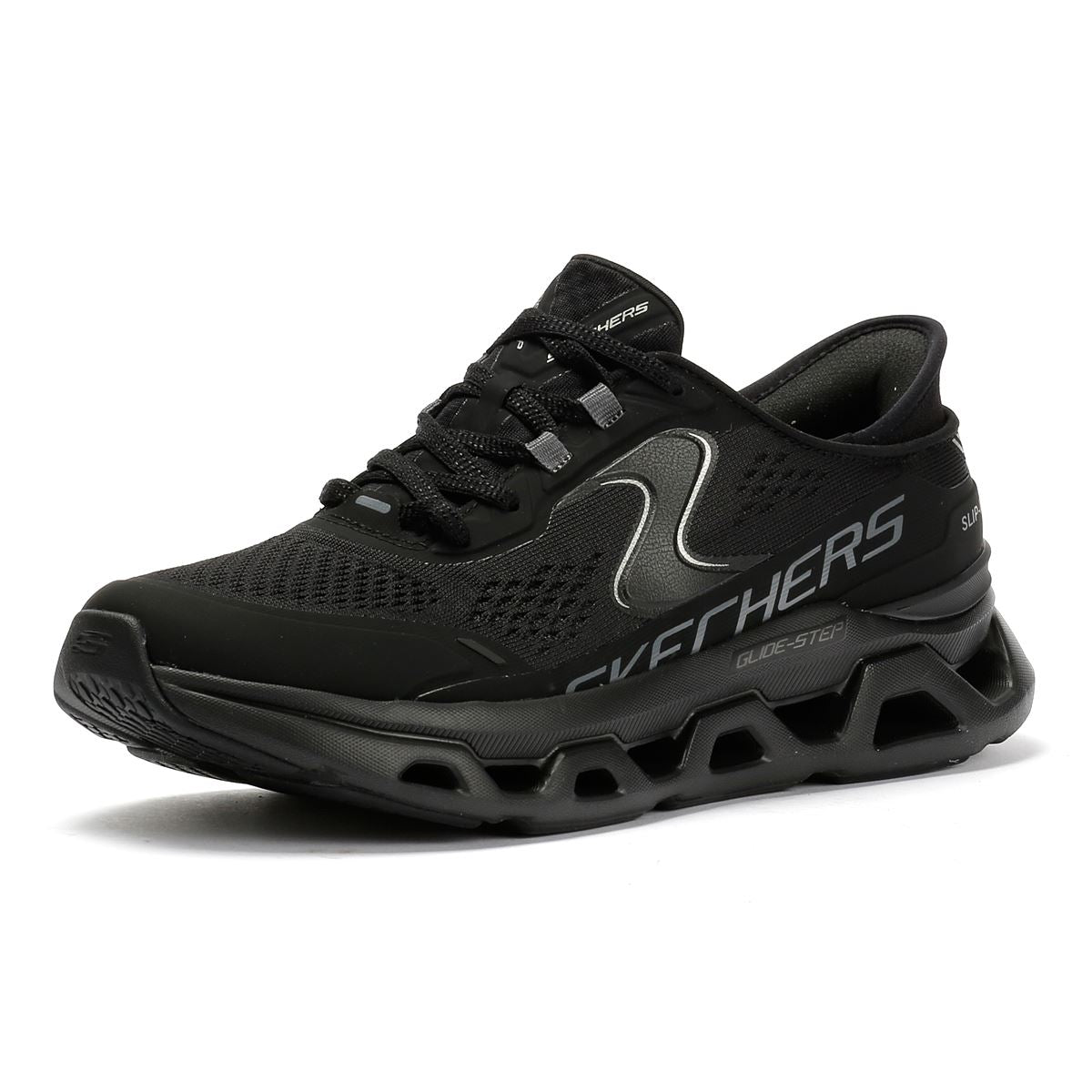 Skechers Slip-Ins Glide Step Altus Mesh Damen Schwarze Turnschuhe